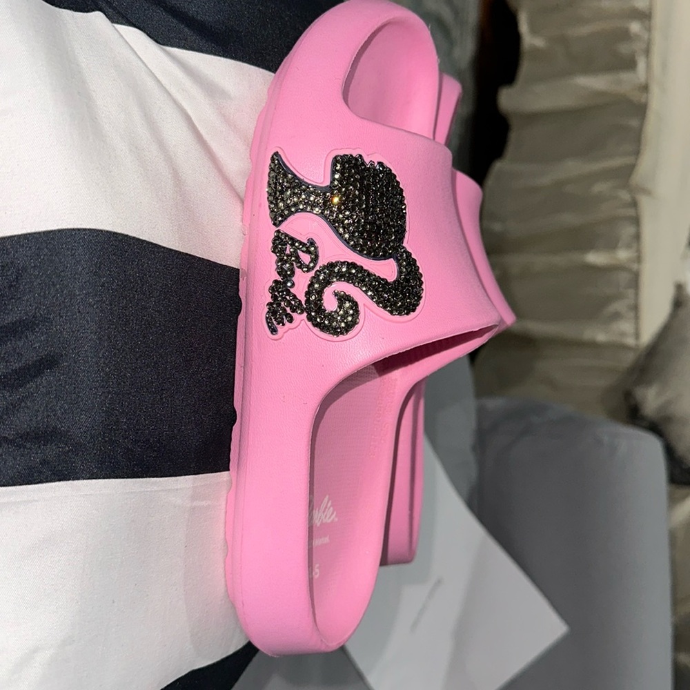 Custom barbie one of a kind Swarovski slides